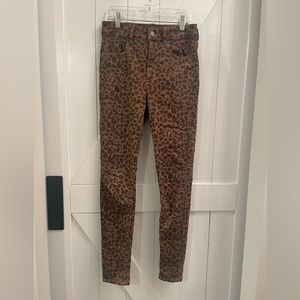 American Eagle Leopard Print Pants Size 2